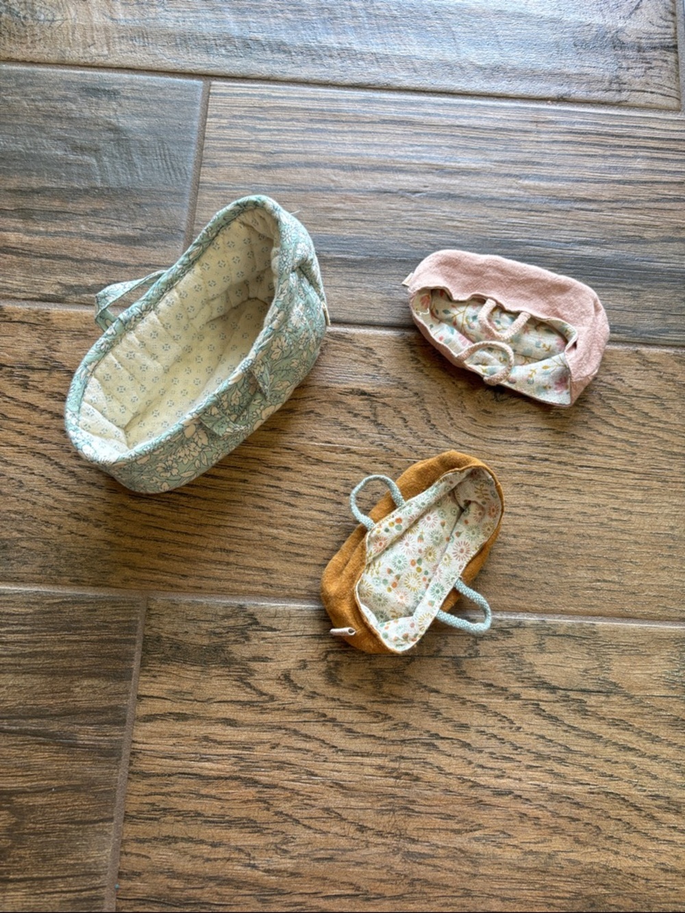 Set of three Maileg carriers
